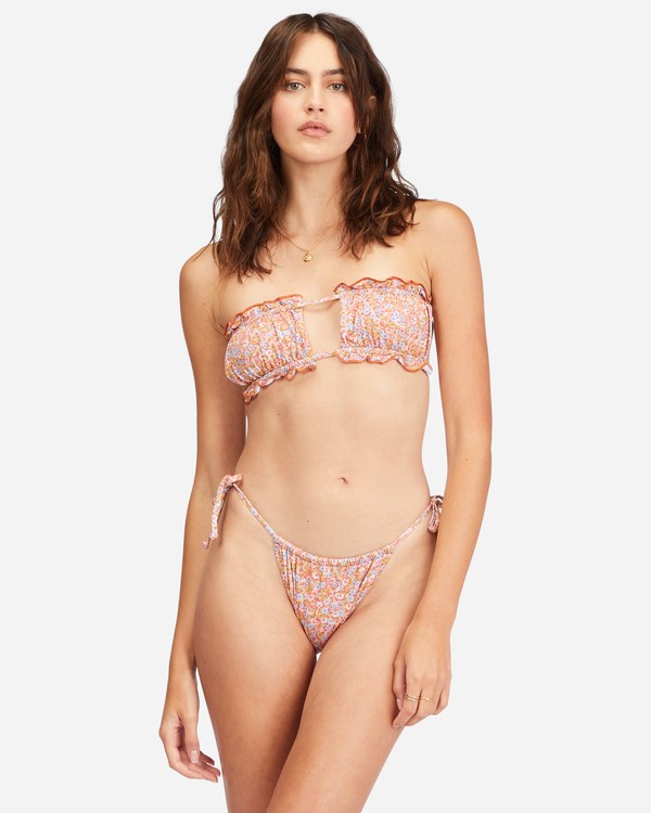 Billabong Chase The Sun Ruched Bandeau Bikini Top Multi | RUBSX9521