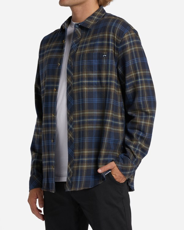 Billabong Coastline Flannel Shirt Midnight | ECTJK8547