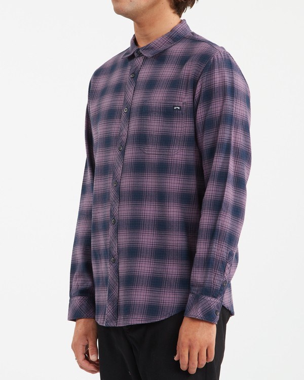 Billabong Coastline Flannel Shirt Purple Haze | TRBFC2590