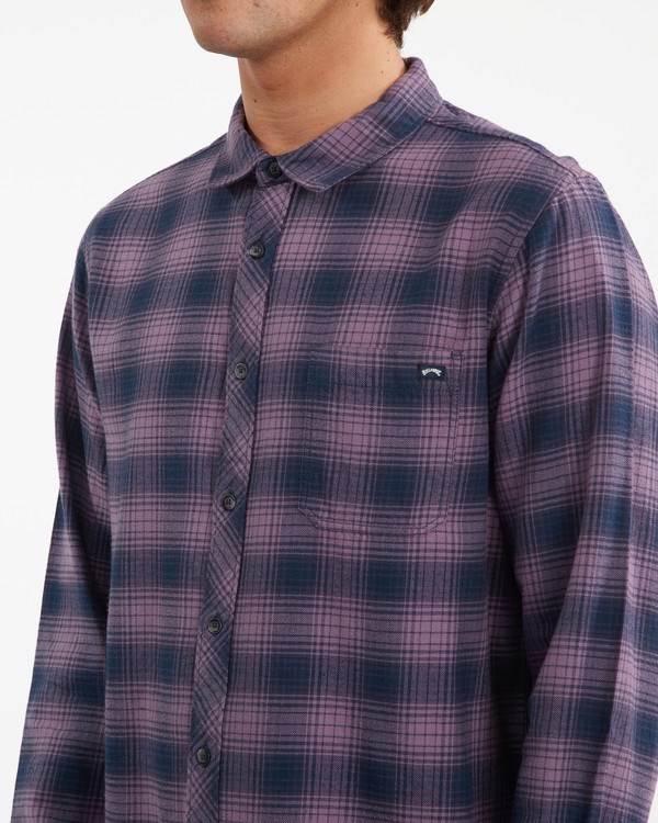 Billabong Coastline Flannel Shirt Purple Haze | TRBFC2590