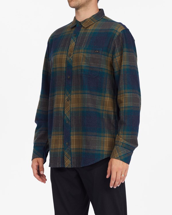 Billabong Coastline Flannel Shirt Real Teal | HXUJP6541