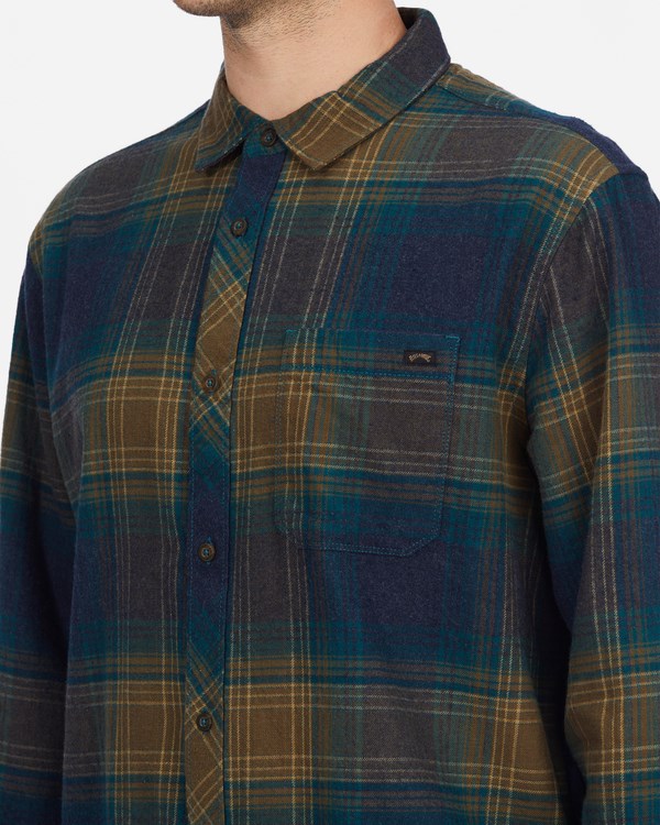 Billabong Coastline Flannel Shirt Real Teal | HXUJP6541