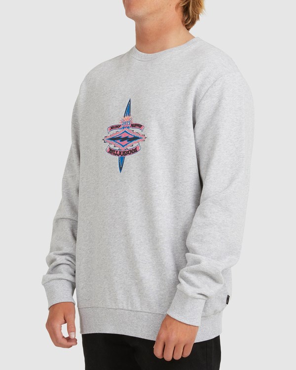 Billabong Core Diamond Crewneck Sweatshirt Light Grey Heather | KOMYQ9873