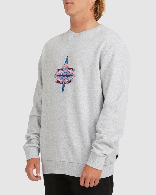 Billabong Core Diamond Crewneck Sweatshirt Light Grey Heather | KOMYQ9873