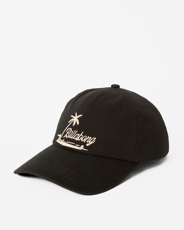 Billabong Dad Cap Strapback Hat Off Black | XQHVU2843