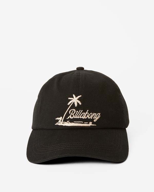 Billabong Dad Cap Strapback Hat Off Black | XQHVU2843