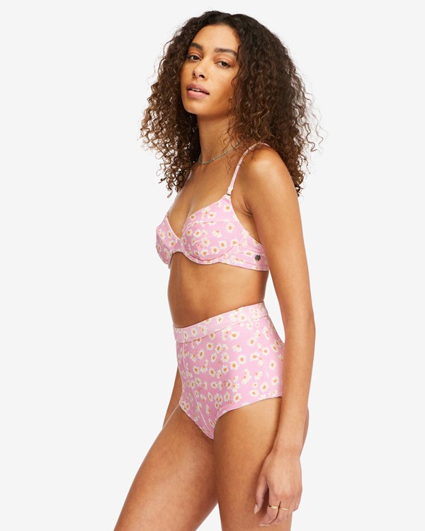 Billabong Daisy Craze Morgan Underwire Bikini Top Pink Lady | NYFGX1892