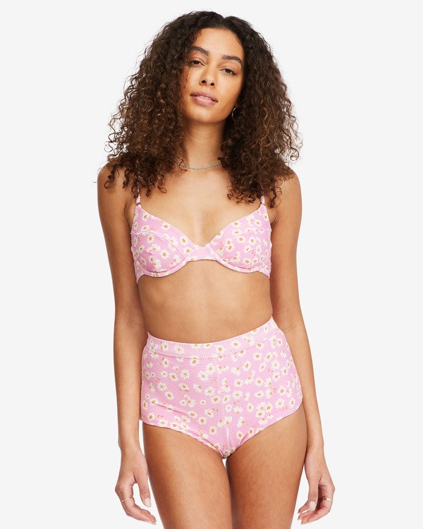 Billabong Daisy Craze Morgan Underwire Bikini Top Pink Lady | NYFGX1892