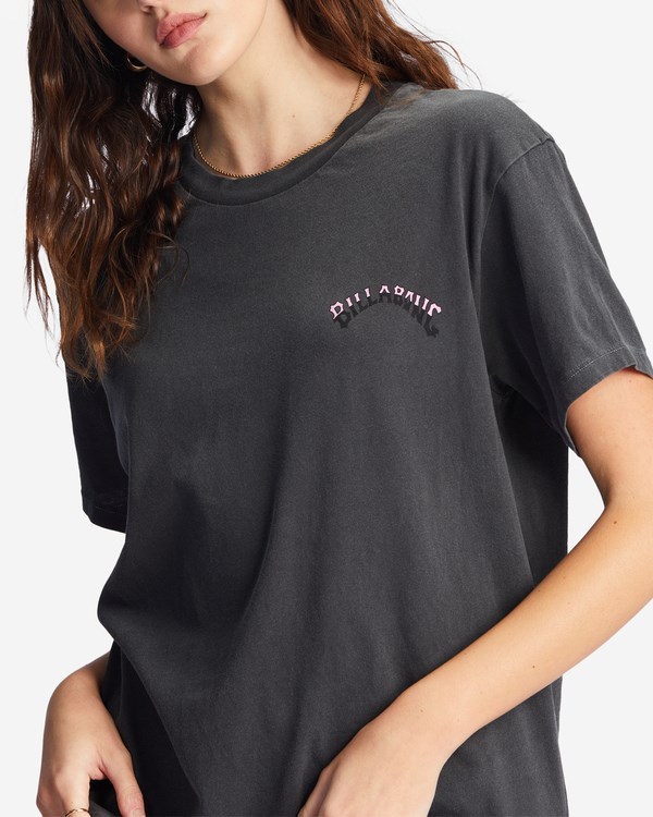 Billabong Daytripper Graphic Boyfriend T-Shirt Off Black | UZCDL4621