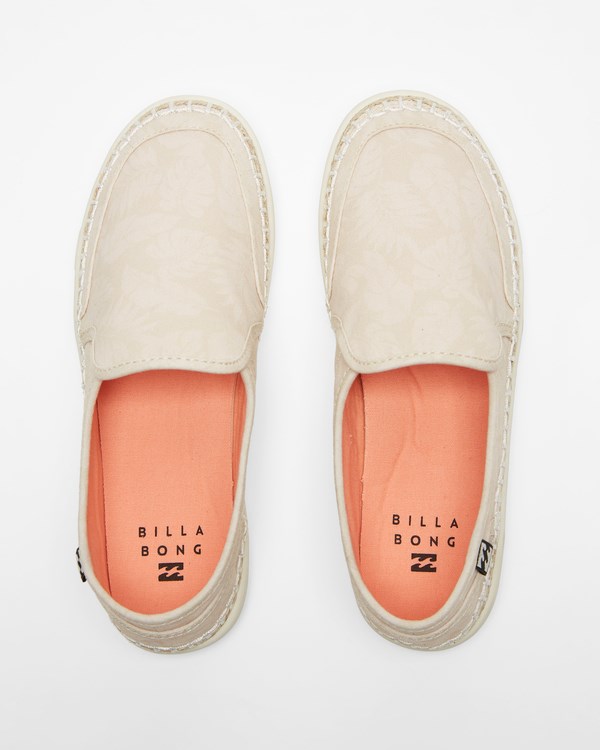 Billabong Del Sol Slip-On Shoes Antique White | NMBLP3756