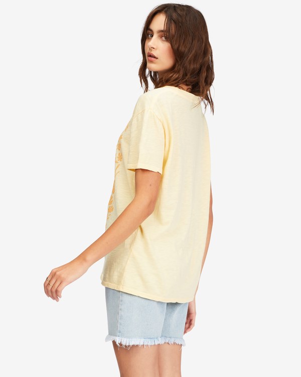 Billabong Dream All Day Boyfriend T-Shirt Buttermilk | HFJVU3190