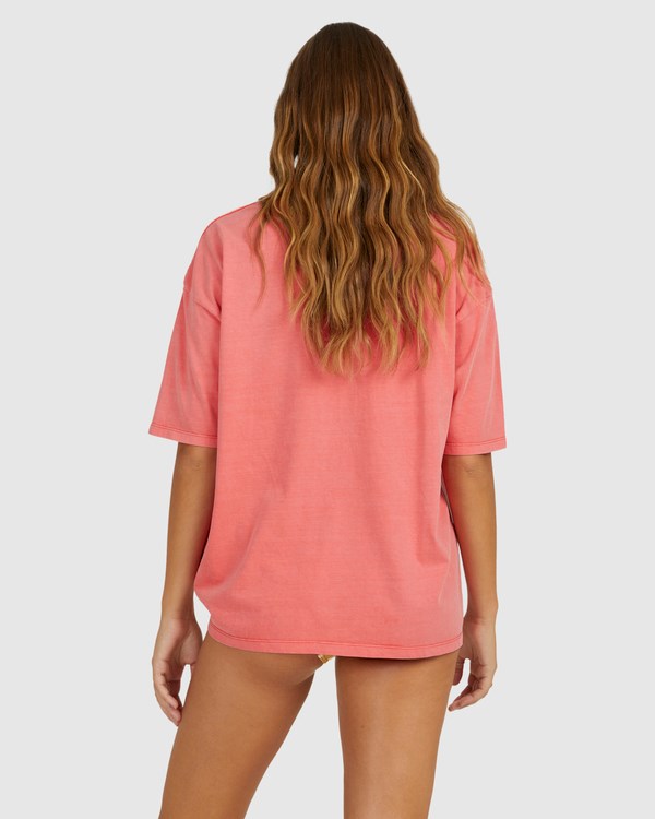 Billabong Dream Island Graphic Boyfriend T-Shirt Red | HBPYO2095