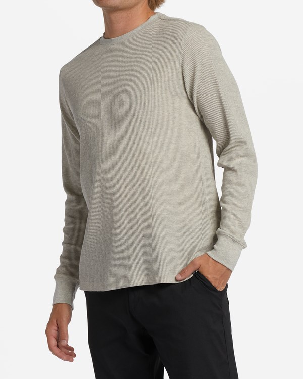 Billabong Essential Long Sleeve Thermal Light Grey Heather | HCMLF8234