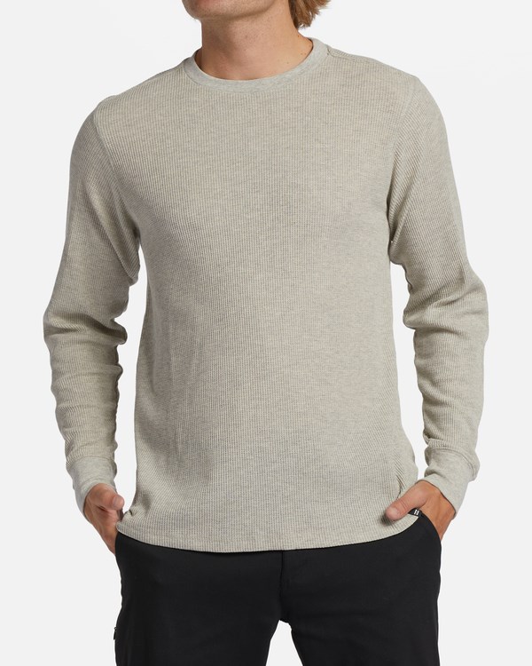 Billabong Essential Long Sleeve Thermal Light Grey Heather | IAJFR6538