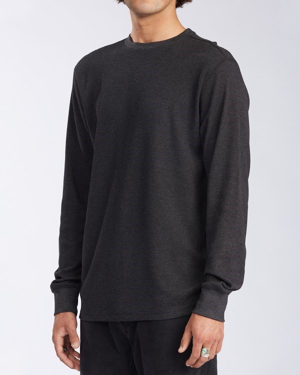 Billabong Essential Long Sleeve Thermal Black Heather | OGDJN4192