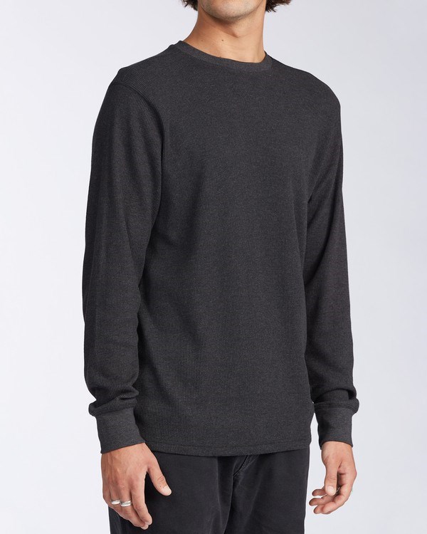 Billabong Essential Long Sleeve Thermal Black Heather | OGDJN4192