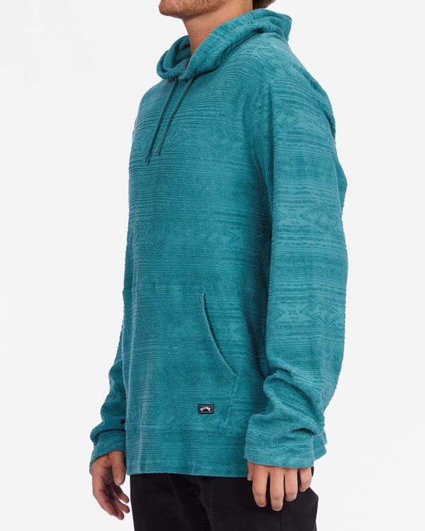 Billabong Flecker Jacquard Pullover Hoodie Light Marine | BNOIM4382