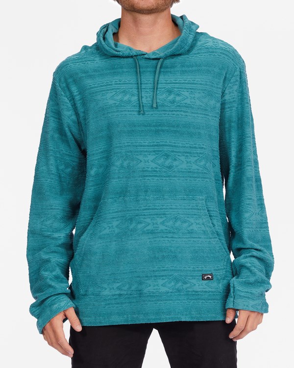 Billabong Flecker Jacquard Pullover Hoodie Light Marine | BNOIM4382