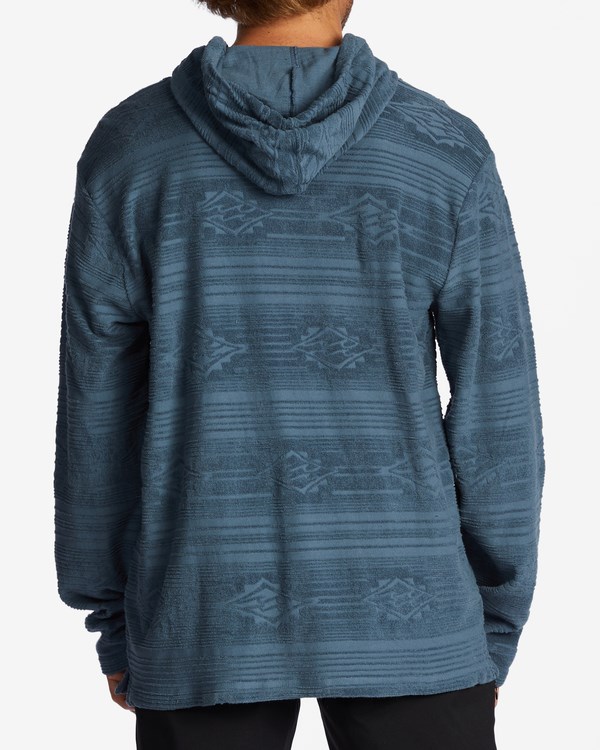 Billabong Flecker Jacquard Pullover Hoodie Washed Blue | DMVNS2571