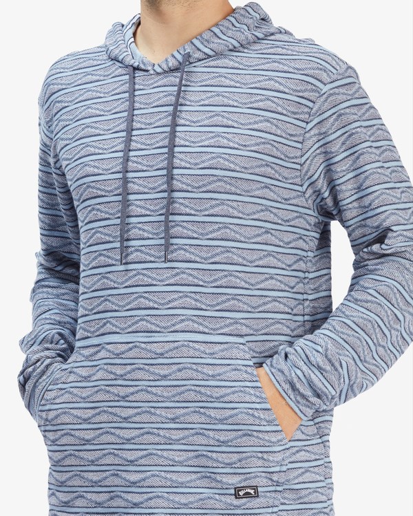 Billabong Flecker Lite Pullover Hoodie Denim | VFUCG9321