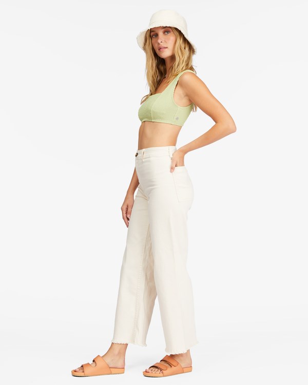 Billabong Free Fall High-Waist Pants Antique White | KYXGL8341