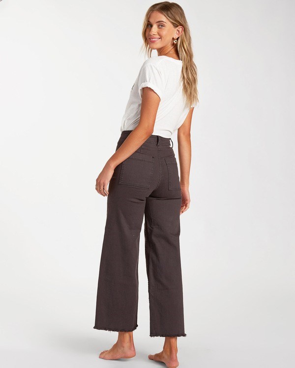 Billabong Free Fall High-Waist Pants Black | EOHYZ5162