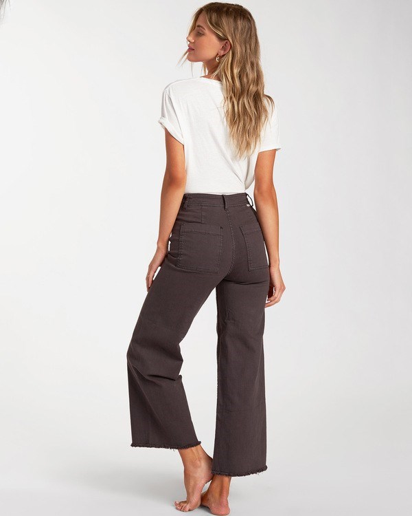 Billabong Free Fall High-Waist Pants Black | EOHYZ5162