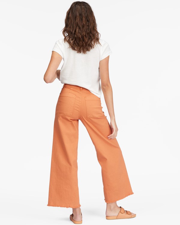 Billabong Free Fall High-Waist Pants Desert Clay | HQAJS6951