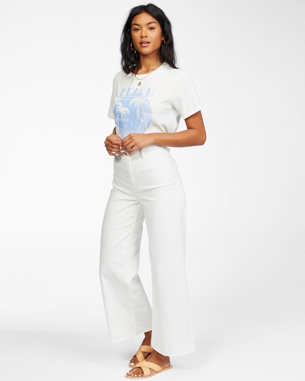 Billabong Free Fall High-Waist Pants Salt Crystal | QZSBW7293