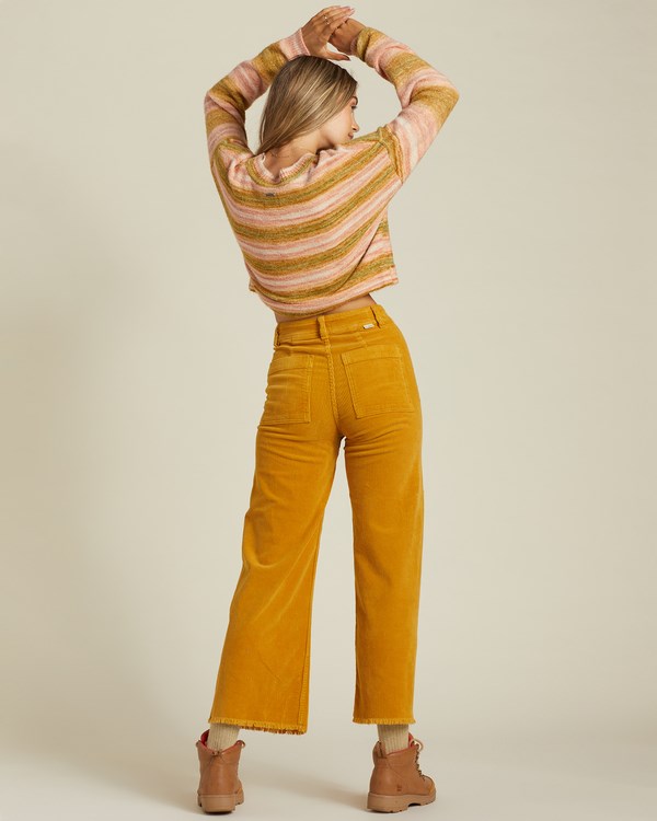 Billabong Free Fall Wide-Leg Pants Golden Spice | WOBKH8352