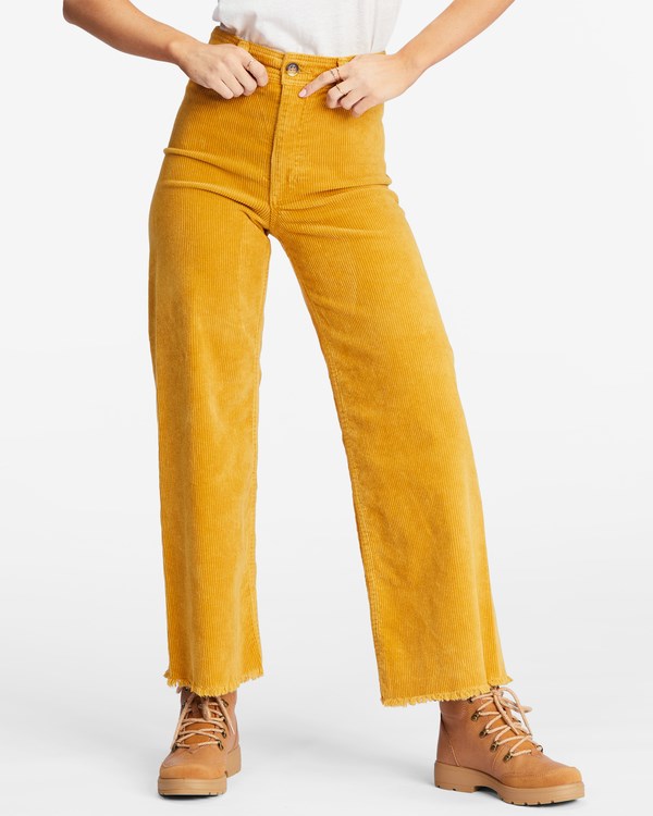 Billabong Free Fall Wide-Leg Pants Golden Spice | WOBKH8352