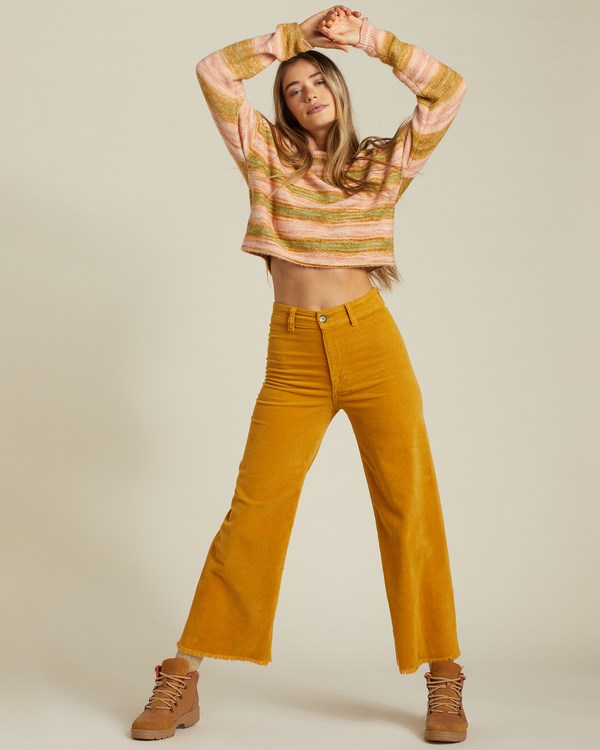 Billabong Free Fall Wide-Leg Pants Golden Spice | WOBKH8352