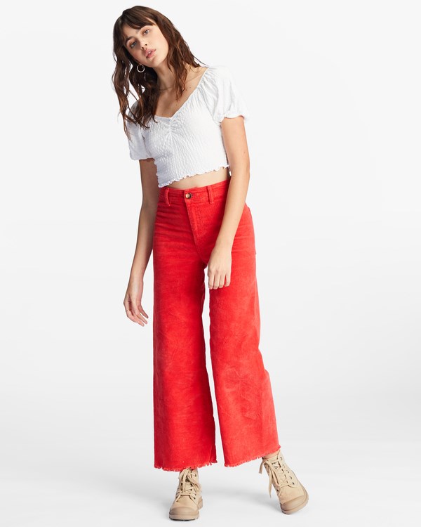 Billabong Free Fall Wide-Leg Pants Red Magic | NKYDB2074