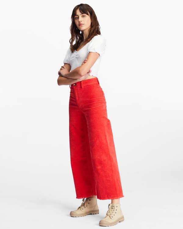 Billabong Free Fall Wide-Leg Pants Red Magic | NKYDB2074