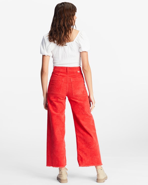 Billabong Free Fall Wide-Leg Pants Red Magic | NKYDB2074