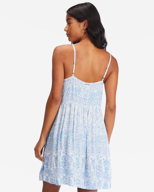 Billabong Glow Up Babydoll Dress Salt Crystal | DJWSG8415