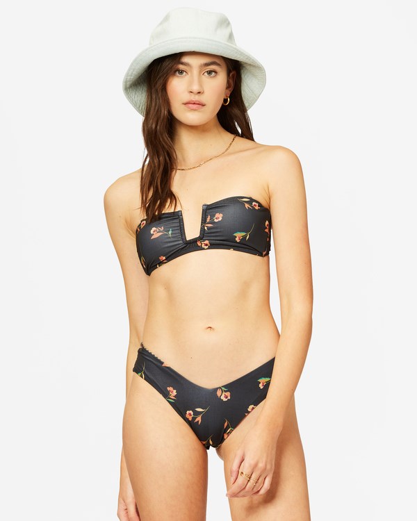 Billabong Golden Shore Square Underwire Bikini Top Black Pebble | SMUHJ5471