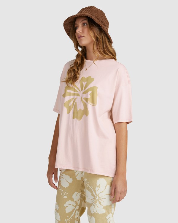 Billabong Hawaii Dreaming Boyfriend T-Shirt Pale Pink | FOMVK4278