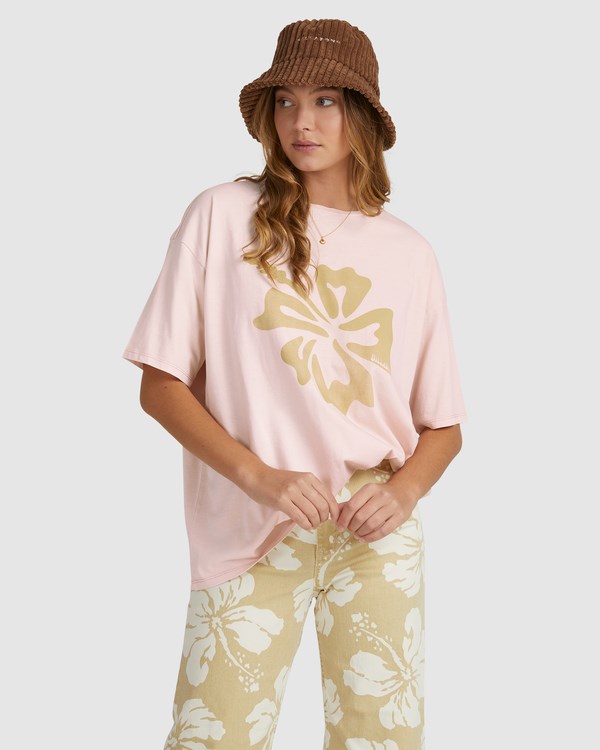 Billabong Hawaii Dreaming Boyfriend T-Shirt Pale Pink | FOMVK4278