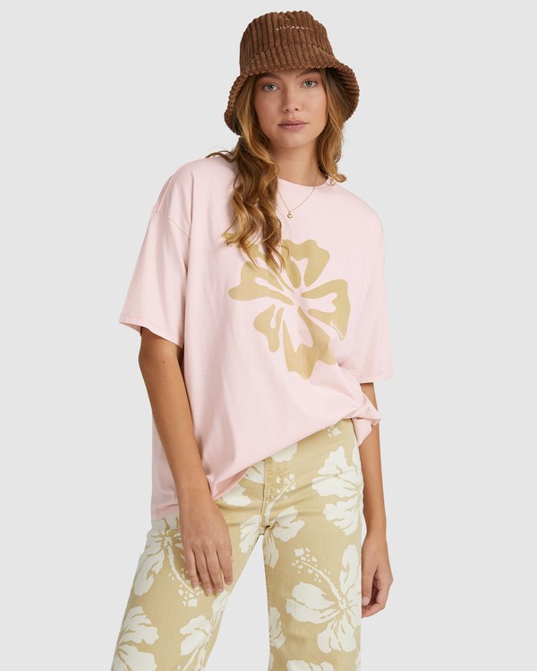 Billabong Hawaii Dreaming Boyfriend T-Shirt Pale Pink | FOMVK4278