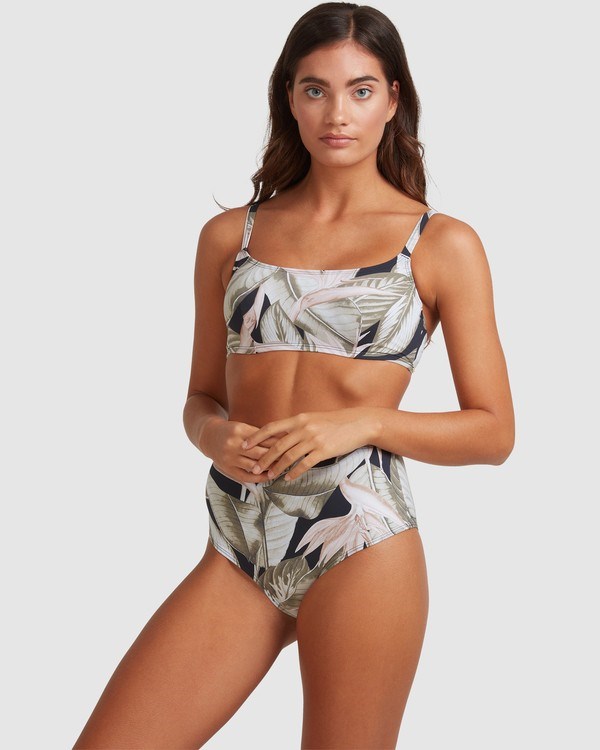 Billabong Hideaway Mia DD Bralette Bikini Top Off Black | IWCEO4716