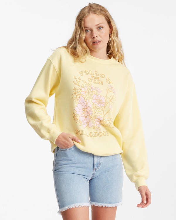 Billabong Home Sweet Home Crewneck Sweatshirt Pineapple | YVRWZ9810