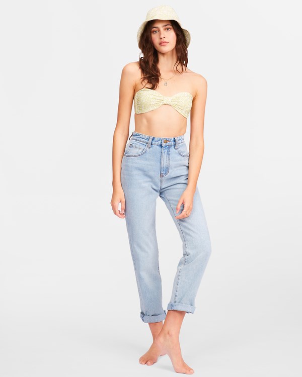 Billabong I Got It High Waisted Denim Pants Indigo Rinse | JXAZP6572