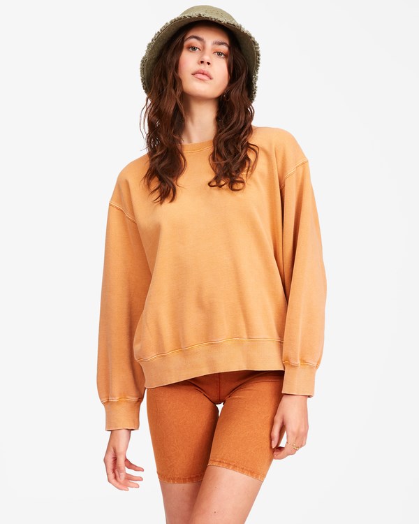 Billabong Ideal Crewneck Sweatshirt Toffee | SXEYN9217