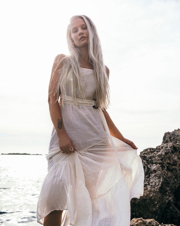 Billabong Island Spirit Maxi Dress White Cap | AIGQM5914