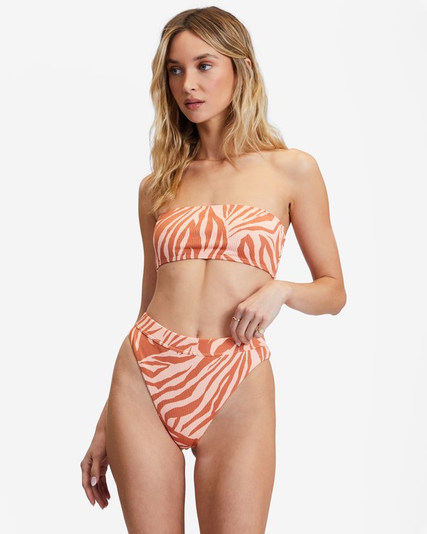 Billabong Jungle Town High Maya Bikini Bottoms Coconut | UXHRW8075