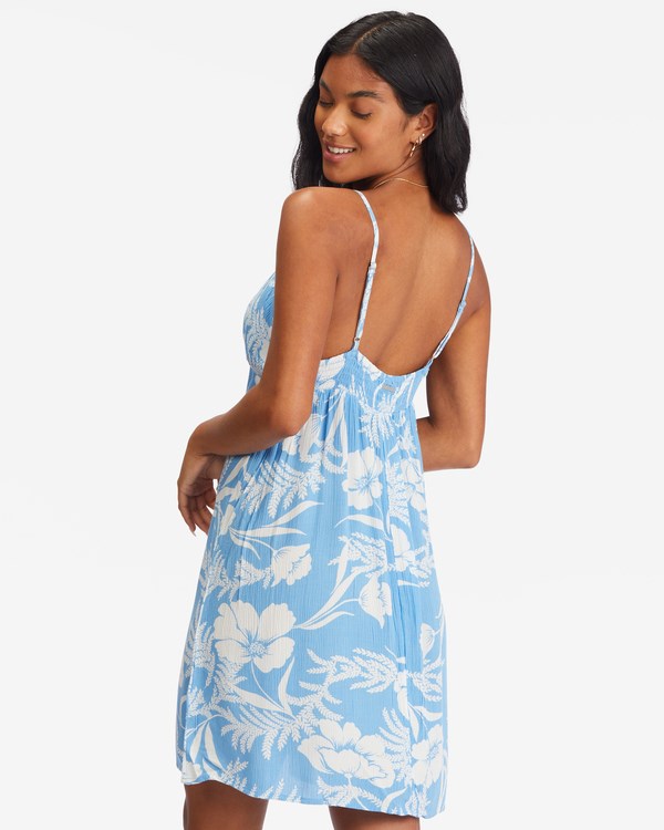 Billabong Just Add Sun Mini Slip Dress Bliss Blue | RHYXW1504