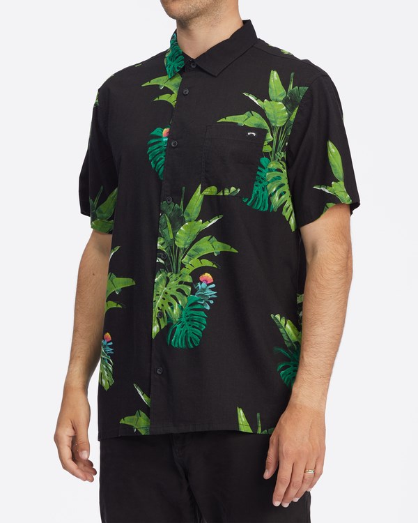 Billabong Kamea Jungle Short Sleeve Shirt Black | ILQWD6329