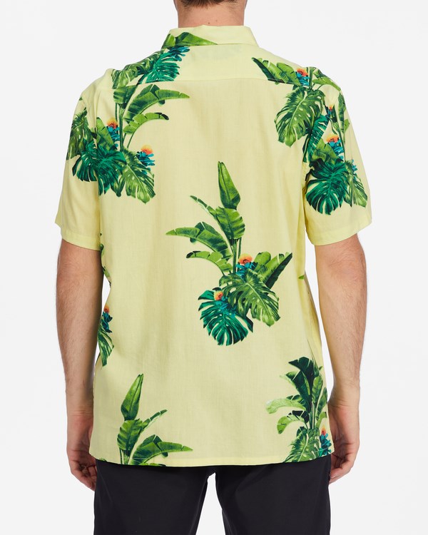 Billabong Kamea Jungle Short Sleeve Shirt Mellow Yellow | TIZRS7230