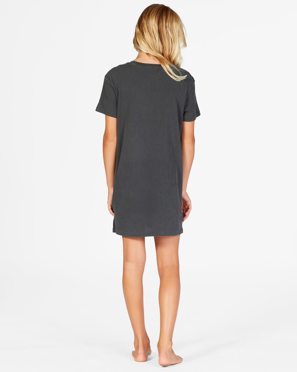 Billabong Keep It Beachy T-Shirt Dress Off Black 1 | EVYNO1890